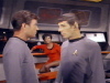 Spock presents himself to McCoy for arrest
