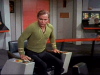 Kirk finds a tribble in the command chair